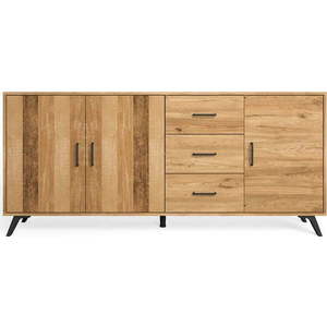Nízká komoda v dekoru dubu v přírodní barvě 181x81 cm Nordic – Marckeric obraz