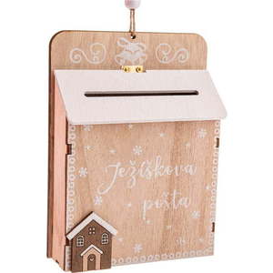 Dřevěná závěsná vánoční dekorace 17 cm Dopis Pro Ježíška – Dakls obraz