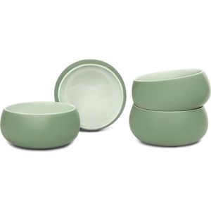 Zelené misky z kameniny v sadě 4 ks, objem 600 ml Aura Luma – Bonami Selection obraz