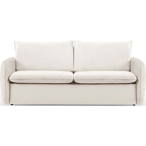 Krémová sametová rozkládací pohovka 214 cm Vienna – Cosmopolitan Design obraz