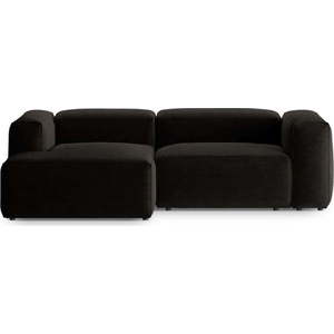Černá rohová pohovka (levý roh/s lenoškou) Bergamo – Cosmopolitan Design obraz