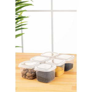 Plastové dózy v sadě 6 ks na potraviny Fresco – Hermia obraz