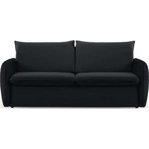 Černá sametová rozkládací pohovka 194 cm Vienna – Cosmopolitan Design obraz