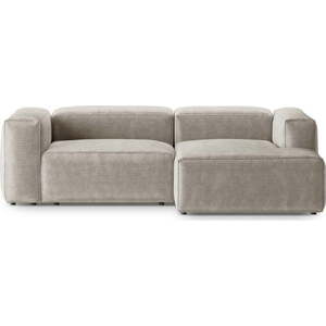 Béžová manšestrová rohová pohovka (pravý roh/s lenoškou) Bergamo – Cosmopolitan Design obraz