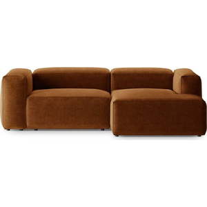 Rohová pohovka v cihlové barvě (pravý roh/s lenoškou) Bergamo – Cosmopolitan Design obraz