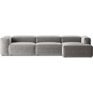 Světle šedá rohová pohovka (pravý roh/s lenoškou) Bergamo – Cosmopolitan Design obraz