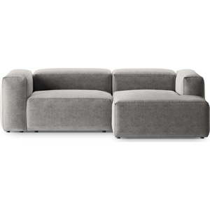 Světle šedá rohová pohovka (pravý roh/s lenoškou) Bergamo – Cosmopolitan Design obraz