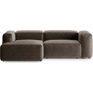 Hnědá rohová pohovka (levý roh/s lenoškou) Bergamo – Cosmopolitan Design obraz