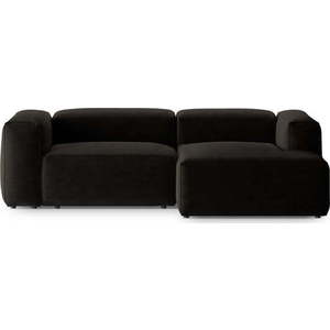 Černá rohová pohovka (pravý roh/s lenoškou) Bergamo – Cosmopolitan Design obraz