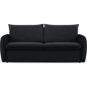 Černá sametová rozkládací pohovka 214 cm Vienna – Cosmopolitan Design obraz