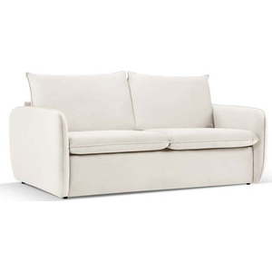 Krémová sametová rozkládací pohovka 194 cm Vienna – Cosmopolitan Design obraz