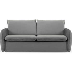 Šedá sametová rozkládací pohovka 194 cm Vienna – Cosmopolitan Design obraz