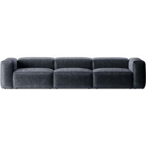 Šedomodrá manšestrová pohovka 364 cm Bergamo – Cosmopolitan Design obraz