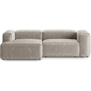 Béžová manšestrová rohová pohovka (levý roh/s lenoškou) Bergamo – Cosmopolitan Design obraz