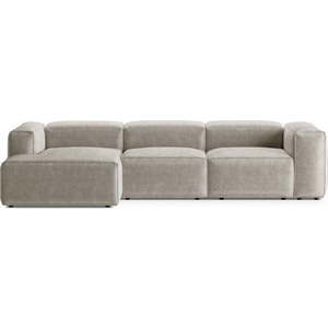 Béžová manšestrová rohová pohovka (levý roh/s lenoškou) Bergamo – Cosmopolitan Design obraz