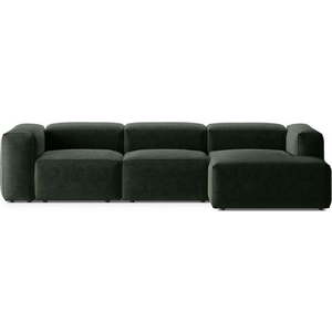 Zelená rohová pohovka (pravý roh/s lenoškou) Bergamo – Cosmopolitan Design obraz