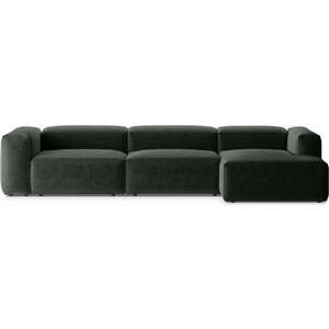 Zelená rohová pohovka (pravý roh/s lenoškou) Bergamo – Cosmopolitan Design obraz