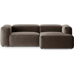 Hnědá rohová pohovka (pravý roh/s lenoškou) Bergamo – Cosmopolitan Design obraz