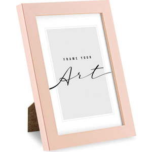Světle růžový plastový rámeček 14x19 cm obraz