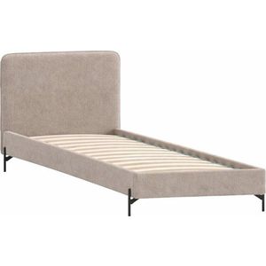 Světle hnědá čalouněná jednolůžková postel s roštem 90x200 cm Barker – Ropez obraz