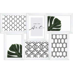 Bílý plastový rámeček na zeď 48x32 cm obraz