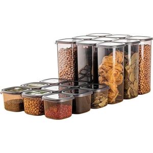 Plastové dózy v sadě 18 ks na potraviny Fresco – Hermia obraz