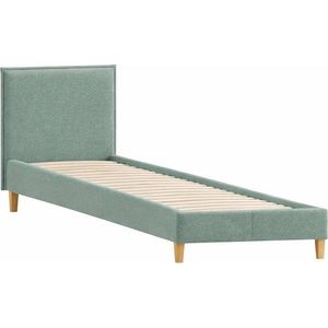 Zelená čalouněná jednolůžková postel s roštem 90x200 cm Tina – Ropez obraz