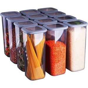 Plastové dózy v sadě 12 ks na potraviny Fresco – Hermia obraz