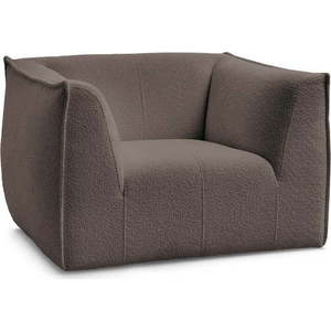 Hnědé křeslo z textilie bouclé Giorgia – Bobochic Paris obraz