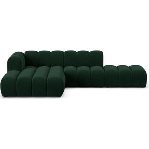 Tmavě zelená rohová pohovka (levý roh) Lupine – Micadoni Home obraz