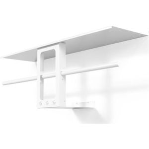 Bílý ocelový nástěnný věšák s poličkou 100 cm Luno Small – Spinder Design obraz