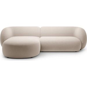 Béžová sametová rohová pohovka (levý roh/s lenoškou) Kate – Micadoni obraz