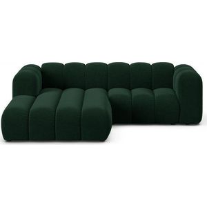 Tmavě zelená rohová pohovka (levý roh) Lupine – Micadoni Home obraz