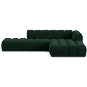 Tmavě zelená rohová pohovka (pravý roh) Lupine – Micadoni Home obraz