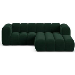 Tmavě zelená rohová pohovka (pravý roh) Lupine – Micadoni Home obraz