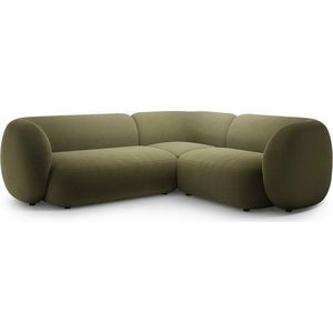 Zelená sametová rohová pohovka (pravý roh/do L) Kate – Micadoni obraz