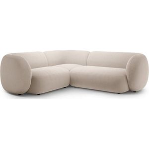 Béžová sametová rohová pohovka (levý roh/do L) Kate – Micadoni obraz