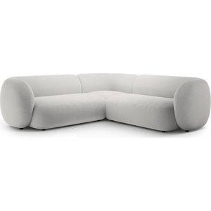 Světle šedá sametová rohová pohovka Kate – Micadoni obraz
