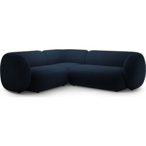 Modrá sametová rohová pohovka (levý roh/do L) Kate – Micadoni obraz