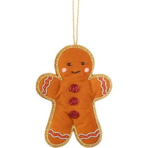 Textilní ručně vyrobená vánoční ozdoba 10 cm Gingerbread – Sass & Belle obraz