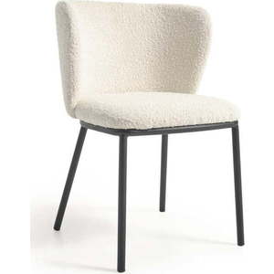 Bílé čalouněné jídelní křeslo Ciselia – Kave Home obraz