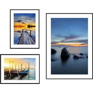 Obrazy v sadě 3 ks Seaside Sunset – knor obraz