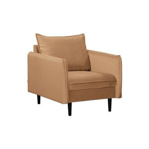 Hnědé sametové křeslo Juli – Ropez obraz