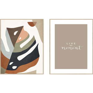 Obrazy v sadě 2 ks 30x40 cm Live the Moment – knor obraz