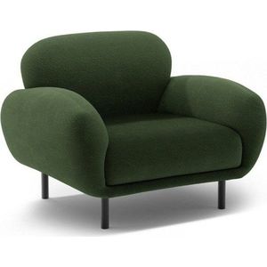 Zelené křeslo z textilie bouclé Poppy – Micadoni obraz