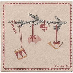 Papírové ubrousky v sadě 20 ks 33x33 cm Yule – Bloomingville obraz