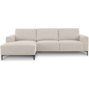 Béžová žinylková rohová pohovka (levý roh/s lenoškou) Fabian – Scandic obraz