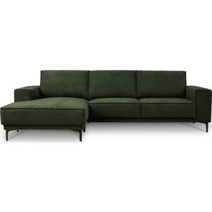 Zelená žinylková rohová pohovka (levý roh/s lenoškou) Copenhagen – Scandic obraz