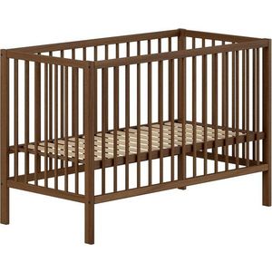 Hnědá postýlka z bukového dřeva s nastavitelnou výškou 60x120 cm Dino – Vipack obraz