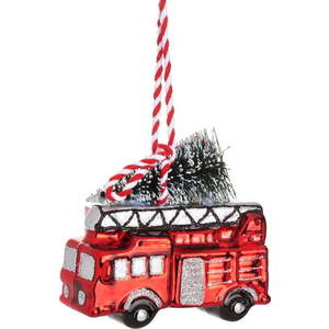Ručně vyrobená vánoční ozdoba 8 cm Fire Engine – Sass & Belle obraz